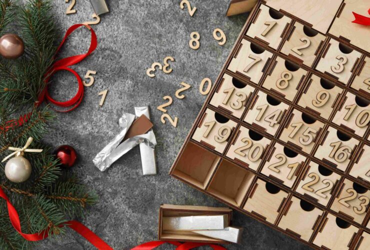Calendario de adviento con chocolatinas