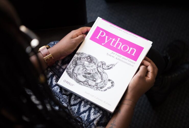 Código de programación Python en pantalla