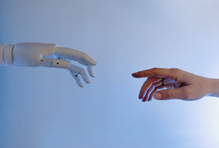 Robot de inteligencia artificial interactuando